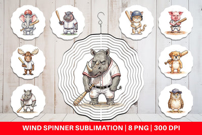Wind Spinner Cynical Animal Slugger Watercolor Sublimation artnoy 