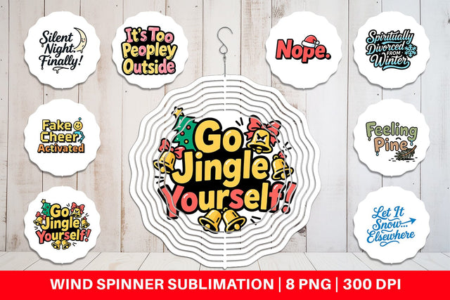 Wind Spinner Cynical Christmas Phrases Sublimation artnoy 