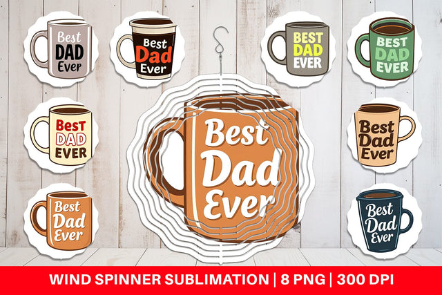 Wind Spinner Dad’s Coffee Mug Sublimation artnoy 
