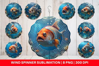Wind Spinner Deep Sea Fish Sublimation artnoy 