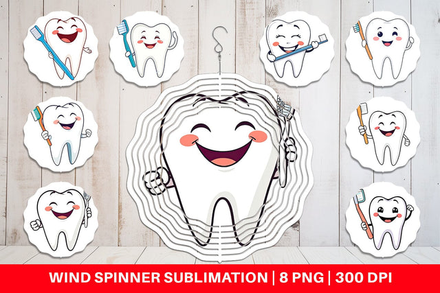 Wind Spinner Dentist Tooth Sublimation artnoy 