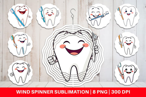 Wind Spinner Dentist Tooth Sublimation artnoy 