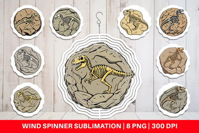 Wind Spinner Dino Fossil Sublimation artnoy 