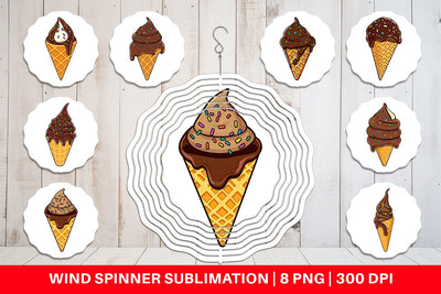 Wind Spinner Dipped Ice Cream Sublimation artnoy 