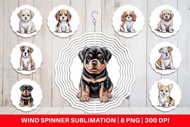 Wind Spinner Dog Nursery Sublimation artnoy 