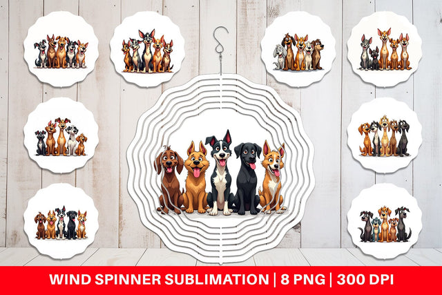 Wind Spinner Dogs Emotion Sublimation artnoy 
