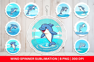 Wind Spinner Dolphin Sublimation artnoy 