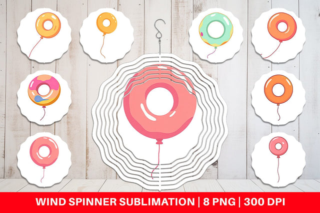 Wind Spinner Donut Balloon Sublimation artnoy 