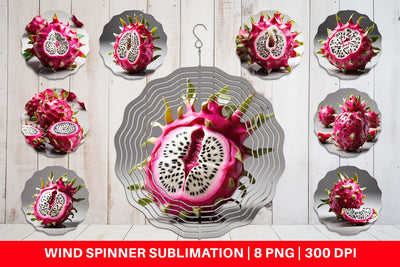 Wind Spinner Dragon Fruit Sublimation artnoy 
