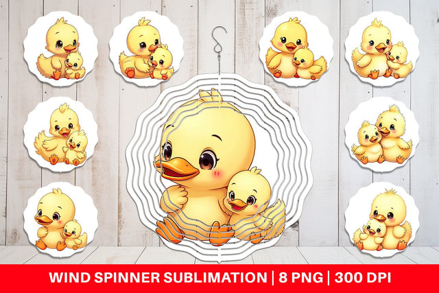 Wind Spinner Duck Mother's Day Sublimation artnoy 