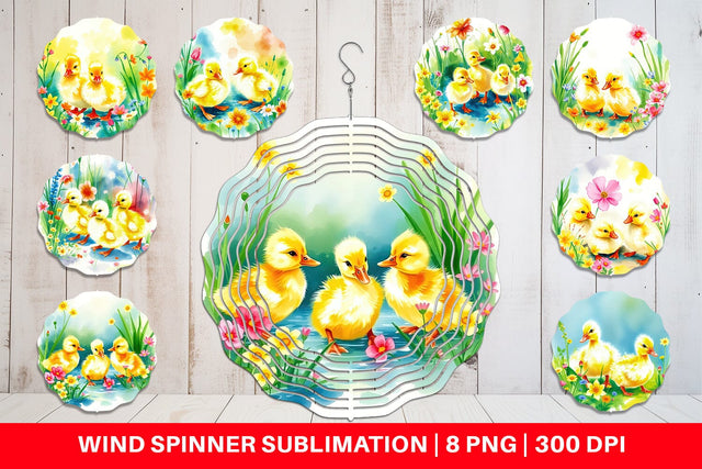 Wind Spinner Ducklings in Spring Sublimation artnoy 
