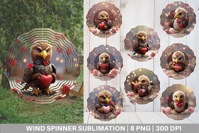 Wind Spinner Eagle Valentine Sublimation artnoy 