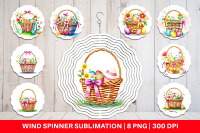 Wind Spinner Easter Basket Sublimation artnoy 