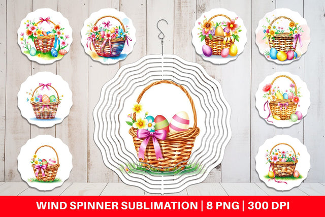 Wind Spinner Easter Basket Sublimation artnoy 