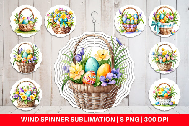 Wind Spinner Easter Basket Sublimation artnoy 