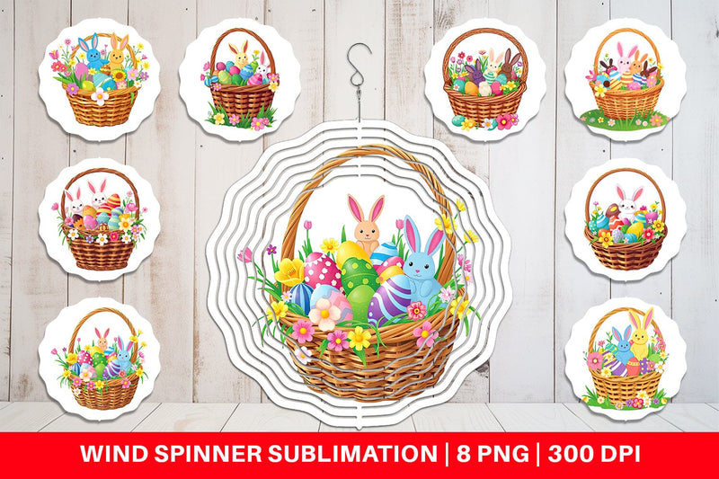 Wind Spinner Easter Basket Sublimation artnoy 