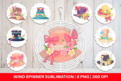 Wind Spinner Easter Bonnet Sublimation artnoy 