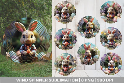 Wind Spinner Easter Bunny Sublimation artnoy 