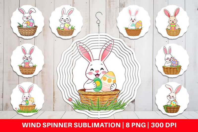 Wind Spinner Easter Bunny Sublimation artnoy 