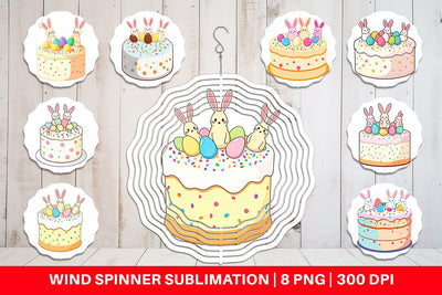 Wind Spinner Easter Cake Sublimation artnoy 