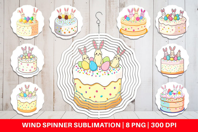 Wind Spinner Easter Cake Sublimation artnoy 