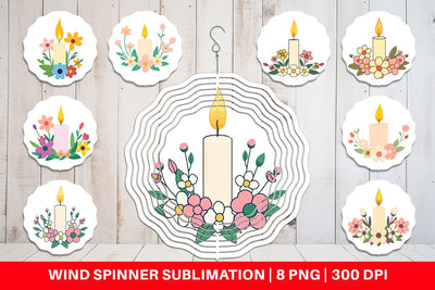 Wind Spinner Easter Candle Sublimation artnoy 