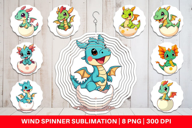 Wind Spinner Easter Dragon Sublimation artnoy 