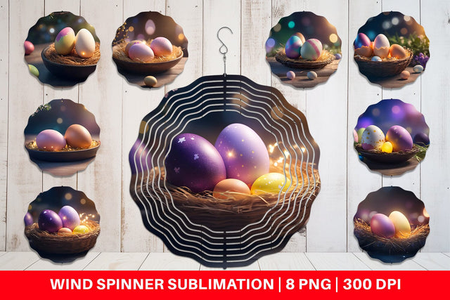Wind Spinner Easter Egg Bokeh Sublimation artnoy 
