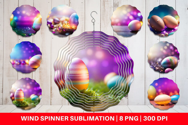 Wind Spinner Easter Egg Bokeh Sublimation artnoy 
