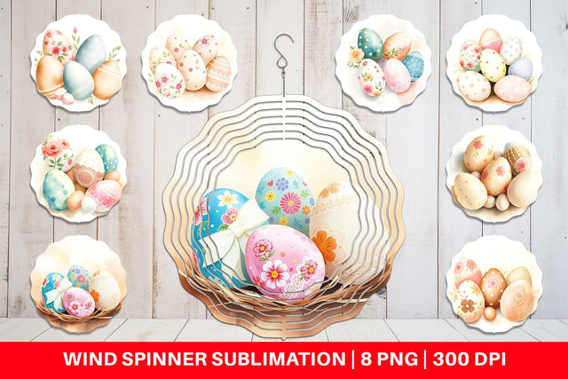 Wind Spinner Easter Eggs Sublimation artnoy 