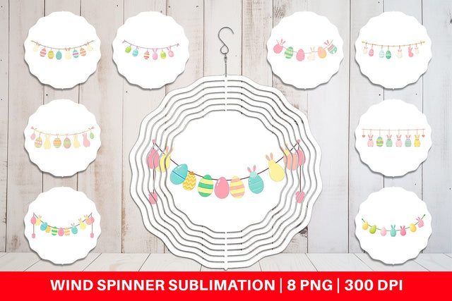 Wind Spinner Easter Garland Sublimation artnoy 