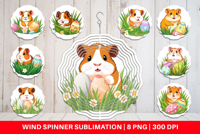 Wind Spinner Easter Hamster Sublimation artnoy 
