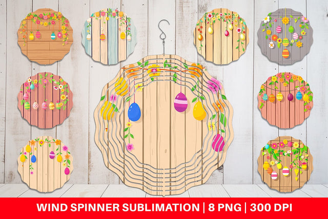 Wind Spinner Easter Wood Sublimation artnoy 