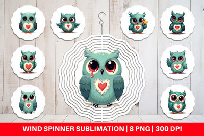 Wind Spinner Eerie Owl Journey Sublimation artnoy 
