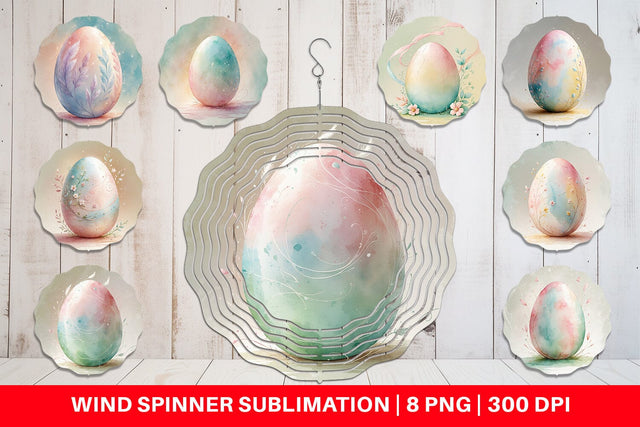 Wind Spinner Eggs Easter Sublimation artnoy 