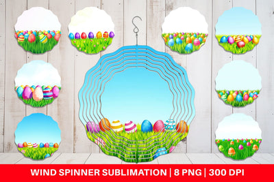 Wind Spinner Eggs on Grass Sublimation artnoy 