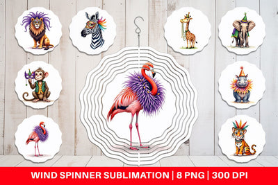 Wind Spinner Enchanted Forest Masquerade Animal Sublimation artnoy 