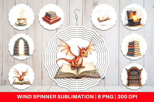 Wind Spinner Enchanted Reading Nook Sublimation artnoy 
