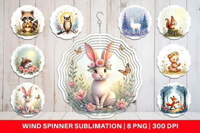 Wind Spinner Ethereal Forest Creatures Sublimation artnoy 