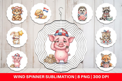 Wind Spinner Exhausted BBQ Animal Burnout Vibes Sublimation artnoy 