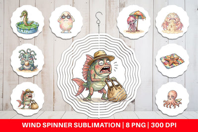 Wind Spinner Exhausted Mutant Beach Sublimation artnoy 