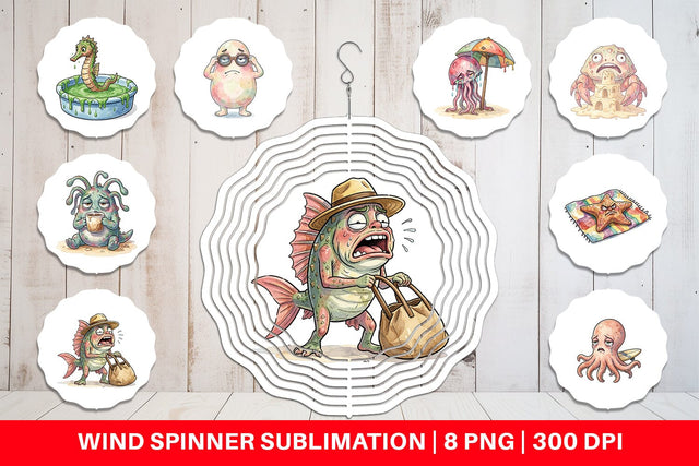 Wind Spinner Exhausted Mutant Beach Sublimation artnoy 