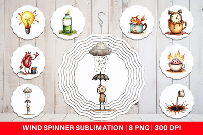 Wind Spinner Existential Espresso Abstract Tooncore Sublimation artnoy 