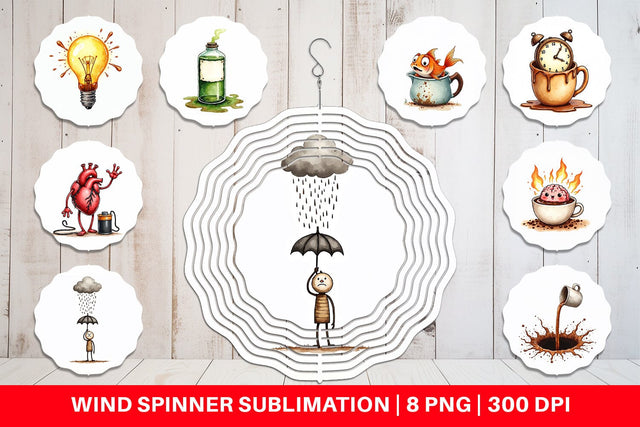 Wind Spinner Existential Espresso Abstract Tooncore Sublimation artnoy 