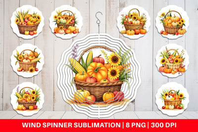 Wind Spinner Fall Fruit Sublimation artnoy 