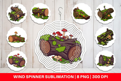 Wind Spinner Fallen Log Sublimation artnoy 