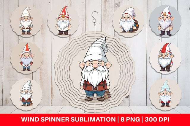 Wind Spinner Father's Day Gnome Sublimation artnoy 
