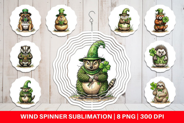 Wind Spinner Festive St Paddys Fauna Sublimation artnoy 