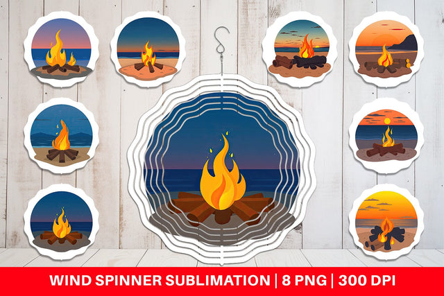 Wind Spinner Fire Pit Sublimation artnoy 