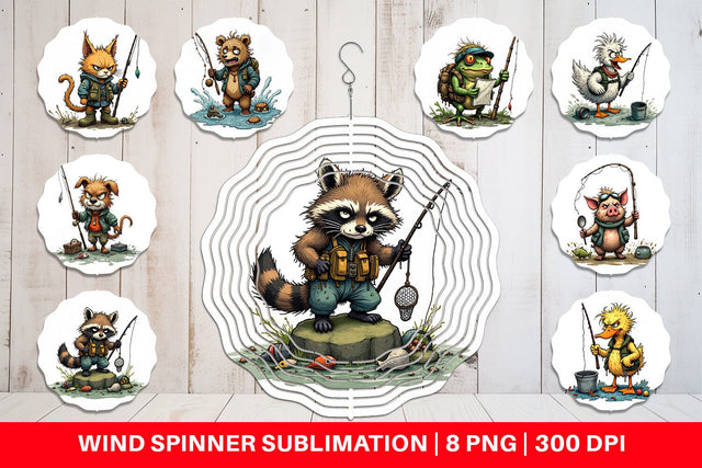 Wind Spinner Fishing Grumps Sublimation artnoy 